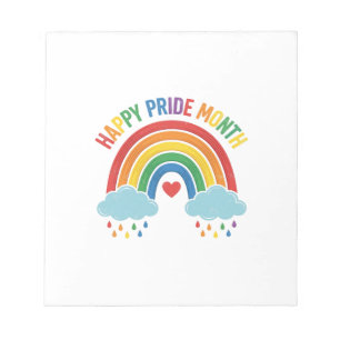 Happy Pride Month Rainbow Vintage Engraving Design Notepad