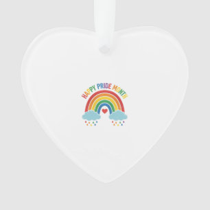 Happy Pride Month Rainbow Vintage Engraving Design Ornament