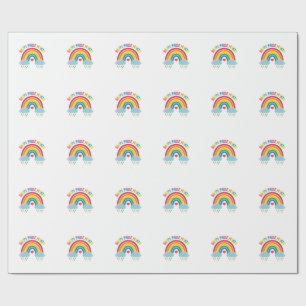 Happy Pride Month Rainbow Vintage Engraving Design Wrapping Paper
