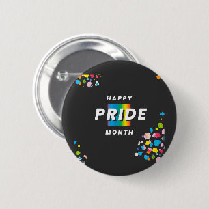 Happy Pride Month Splash Colours T shirt 6 Cm Round Badge