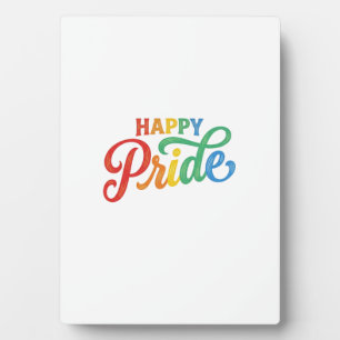 Happy Pride Vintage Rainbow Typography Shirt_1 Plaque