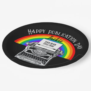 Happy Publication Day Personalised LBGTQ Paper Plate
