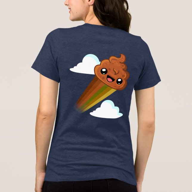 Happy "Pudding" with Boost Back Print - Happy Jump Tri-Blend Shirt (Back)