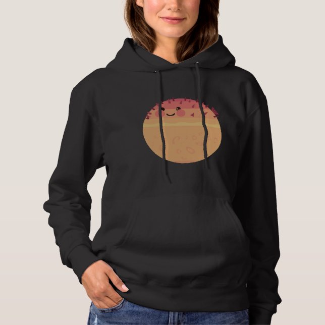 Happy Puffer Fish Hoodie (Front)