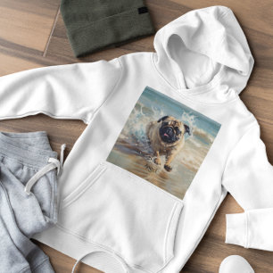 Happy Pug at the Beach customisable