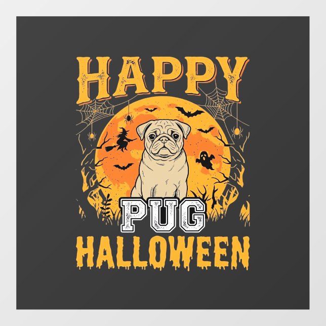 Happy Pug Halloween Spooky Dog Design_1 (Sheet)