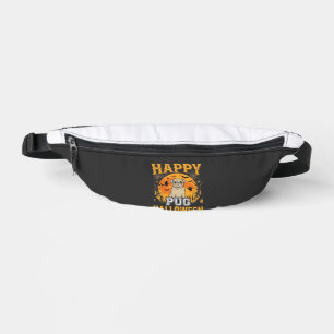 Happy Pug Halloween Spooky Dog Design_1 Bum Bags