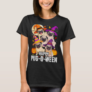Happy Pug-o-ween Pug Halloween Cute Dogs Men Women T-Shirt