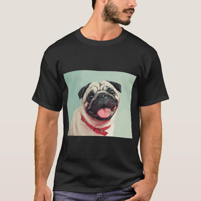 Happy pug T-Shirt (Front)