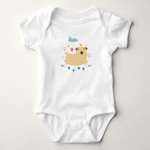 Happy Puggy Baby Bodysuit