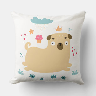 Happy Puggy Pillow