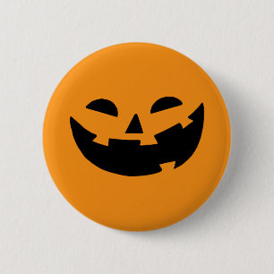 Happy Pumpkin Face 6 Cm Round Badge