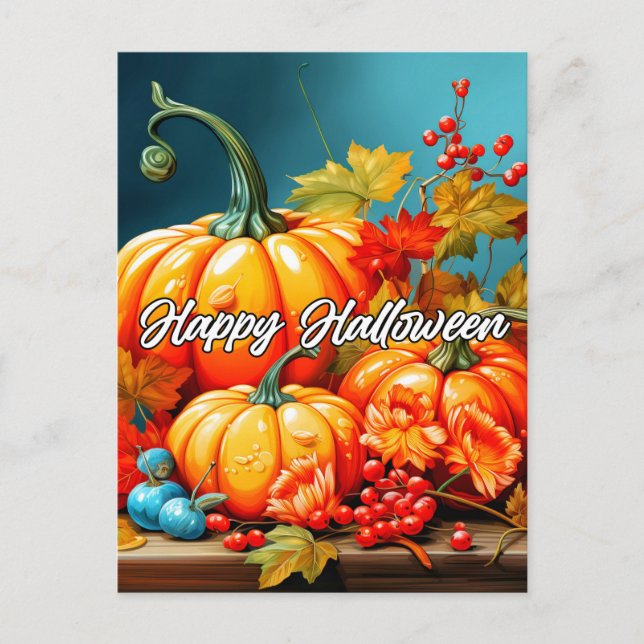 Happy Pumpkin Season Postcard (Front)