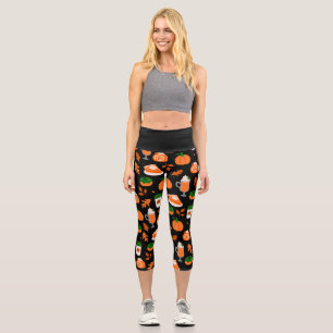 happy pumpkin spice coffee season capri leggings