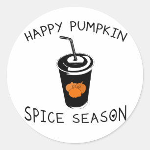 Happy pumpkin spice season classic round sticker