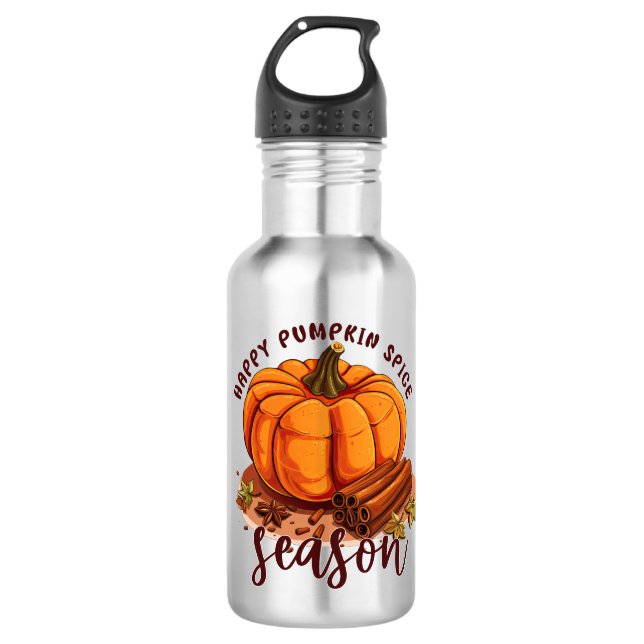 Happy Pumpkin Spice Season – Cosy Autumn Vibes 532 Ml Water Bottle (Front)