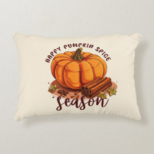 Happy Pumpkin Spice Season – Cosy Autumn Vibes Decorative Cushion