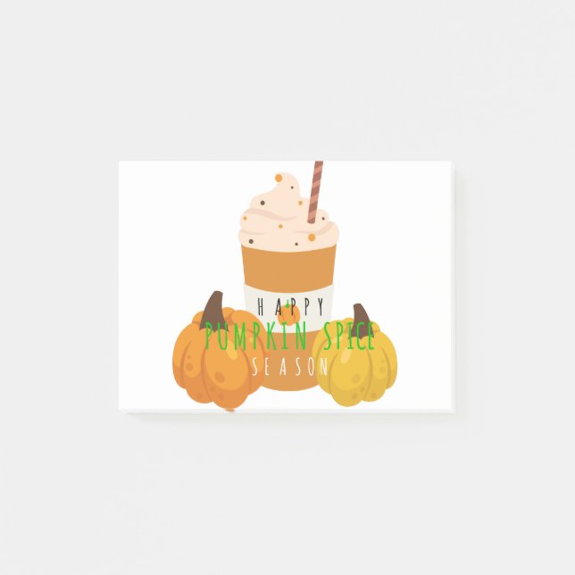 happy pumpkin spice season post-it notes (Front)