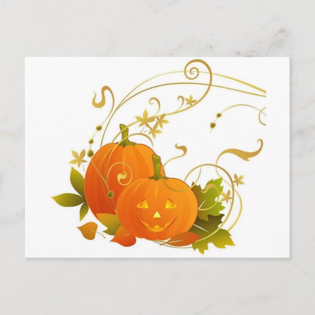 Happy Pumpkins Postcard (Front)