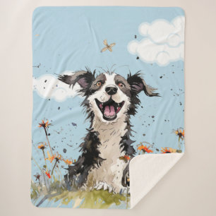 Happy Pup Sherpa Blanket