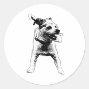 Happy Pup Terrier Mix Sticker