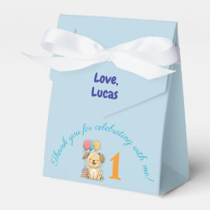 Happy Puppy, 1st Birthday, Boy Party Favour Box