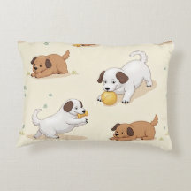 Happy puppy accent pillow 2