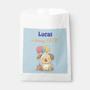 Happy Puppy, Boy, Let's Pawty, 1st Birthday Favour Bags