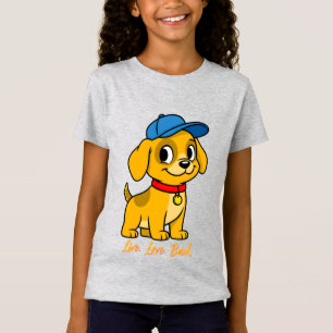 Happy Puppy in Blue Cap T-Shirt