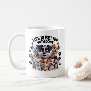 Happy Puppy Squad – Cute Dog Lovers Collection Coffee Mug