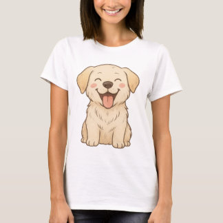 Happy Puppy Vibes – Cute Hand-Drawn Dog T-Shirt