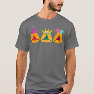 Happy Purim Costume Idea Cute Hamantaschen Jewish  T-Shirt
