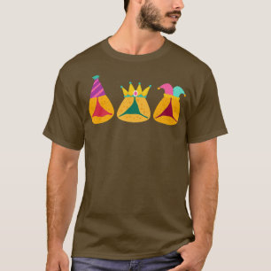 Happy Purim Costume Idea Cute Hamantaschen Jewish  T-Shirt