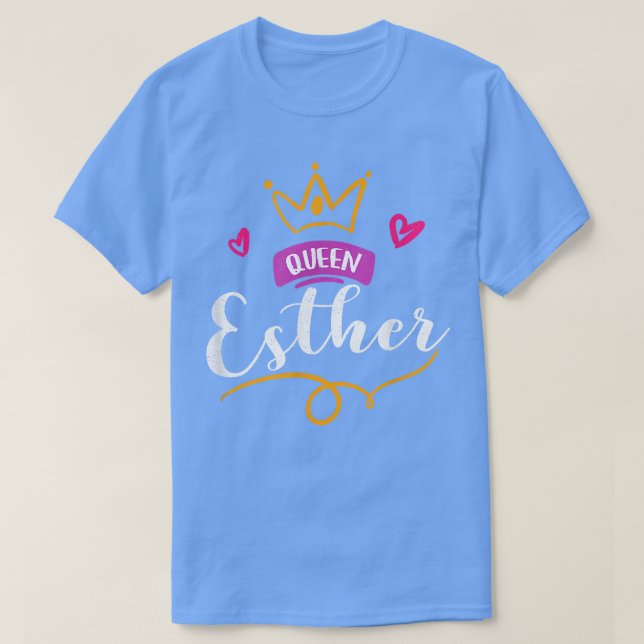 Happy Purim Costume Idea Queen Esther Hebrew Jewis T-Shirt (Design Front)