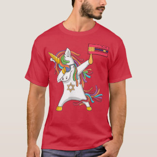 Happy Purim Day Costume Dabbing Unicorn Jewnicorn  T-Shirt