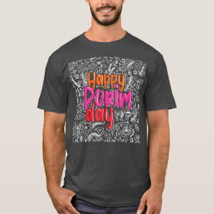 Happy Purim Day Costume Jewish Holliday Cool  T-Shirt