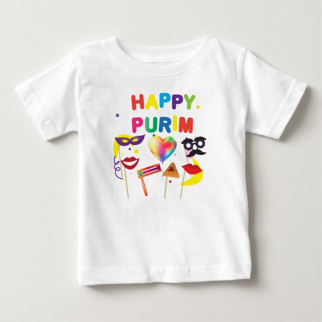 Happy Purim Festival Kids Party Holiday Gifts Baby T-Shirt (Front)