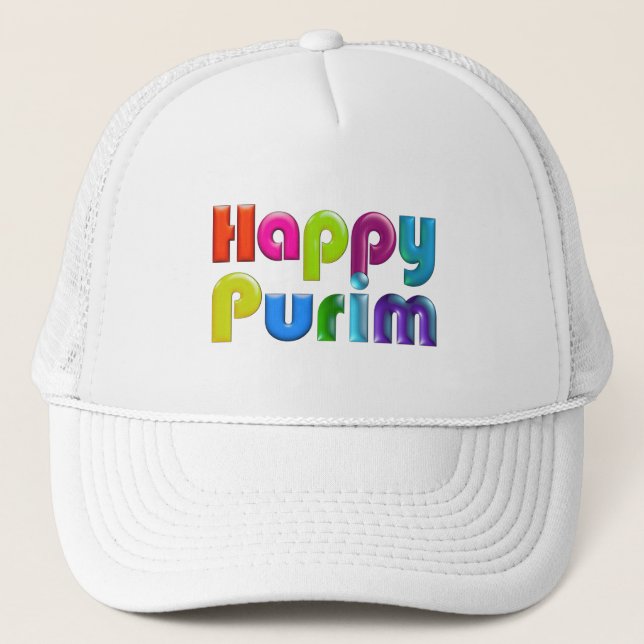 HAPPY PURIM funky Trucker Hat (Front)