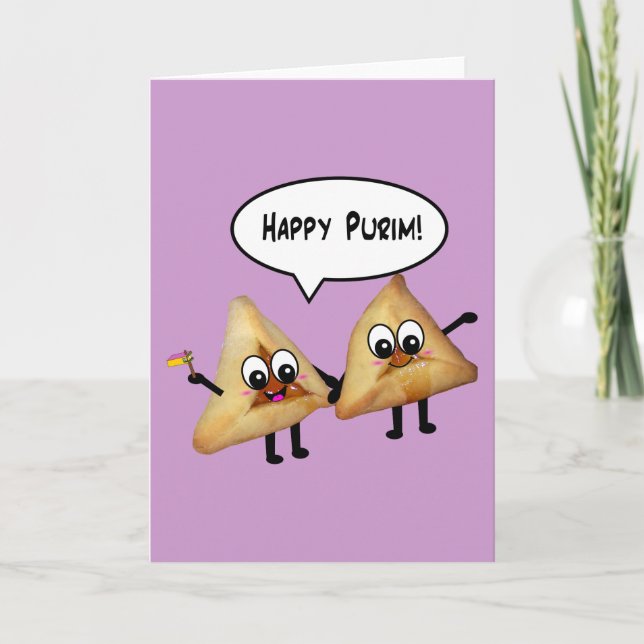 Happy Purim hamantaschen Card (Front)