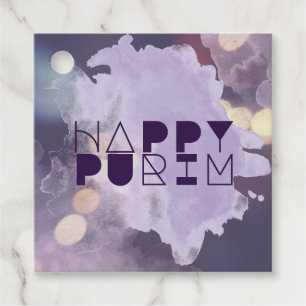 HAPPY PURIM in Purple Favour Tags
