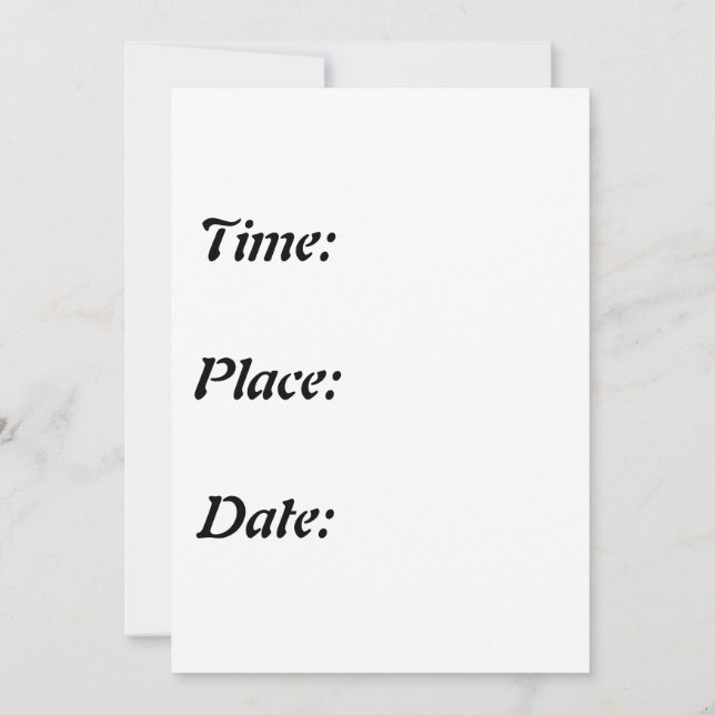 Happy Purim Invitation (Back)