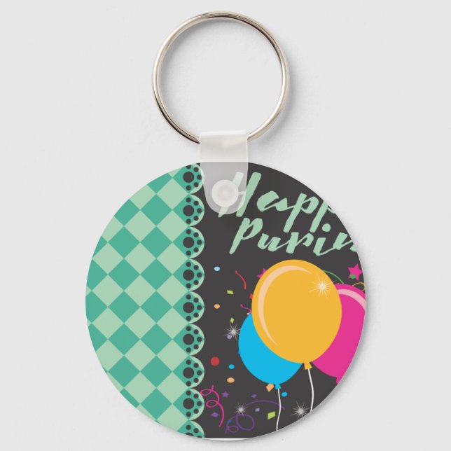 happy purim key ring (Front)