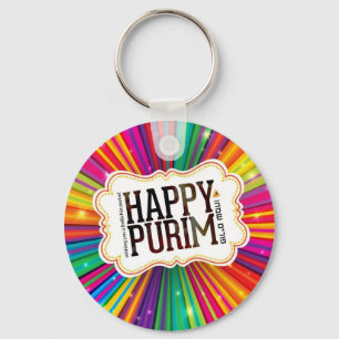 happy purim key ring