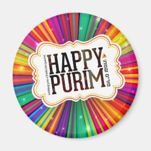 happy purim magnet