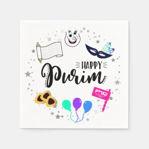 Happy Purim Napkin