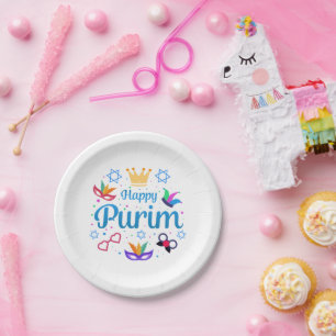 Happy Purim  Paper Plate