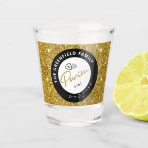 Happy Purim Personalised Script Shot Glass