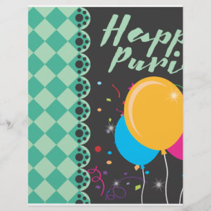 happy purim personalized letterhead