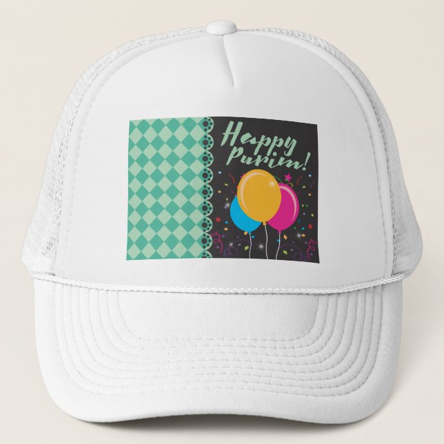 happy purim trucker hat (Front)