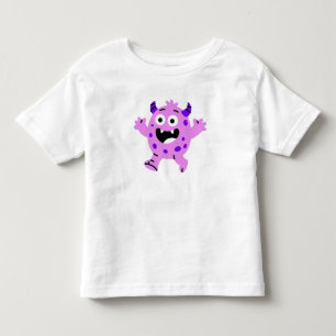 Happy Purple Monster Kids Toddler T-Shirt
